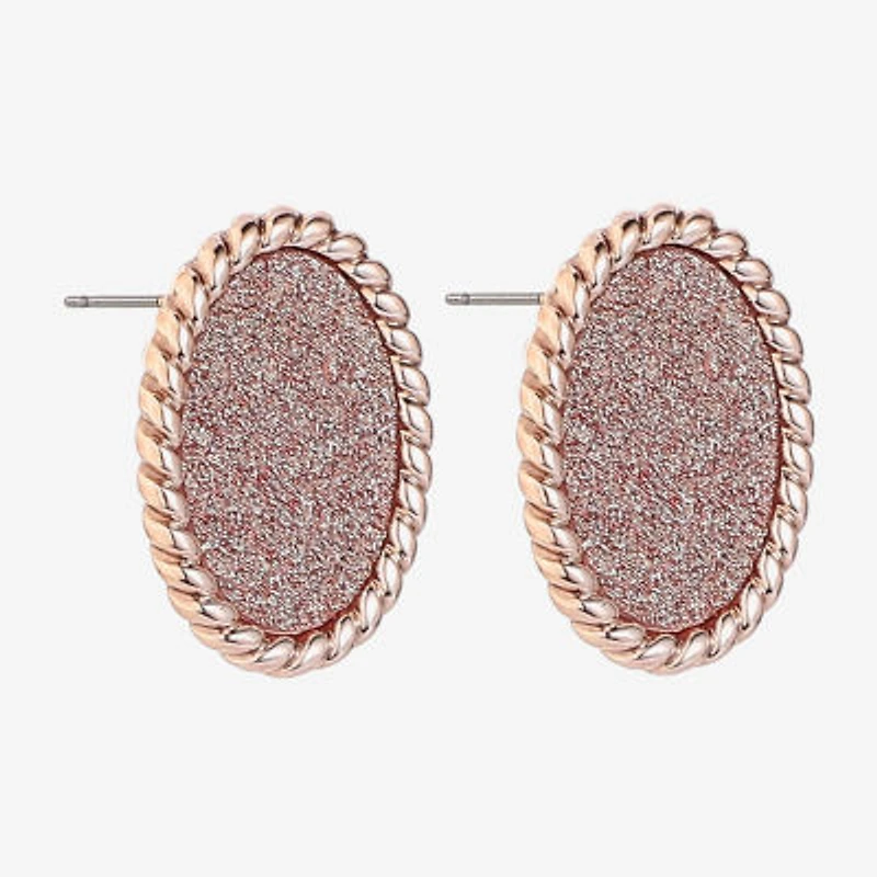Monet Jewelry 18.2mm Oval Stud Earrings