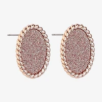 Monet Jewelry 18.2mm Oval Stud Earrings