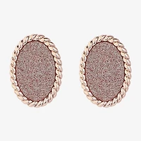 Monet Jewelry 18.2mm Oval Stud Earrings