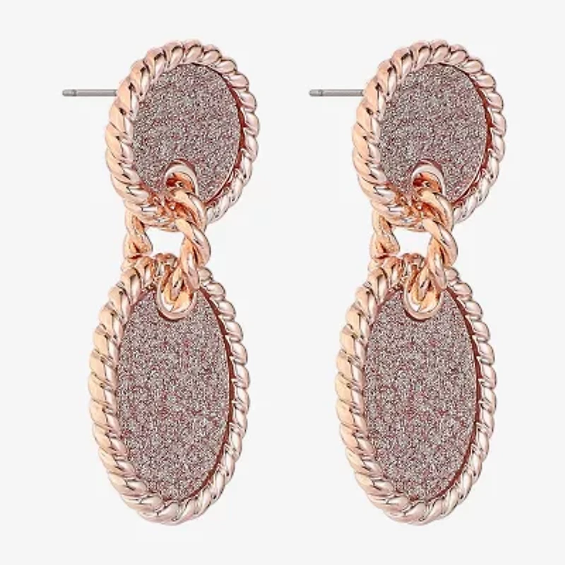 Monet Jewelry Womens Oval Hypoallergenic Drop Earrings