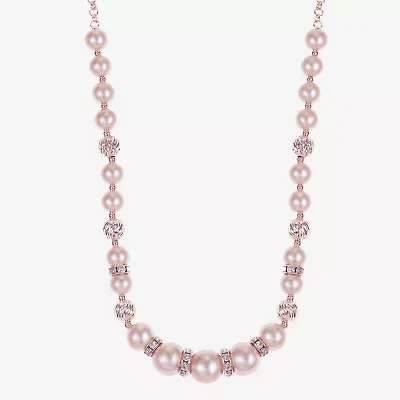 Monet Jewelry Rose Gold Womens 17 Inch Collar Necklace