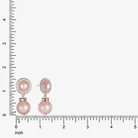 Monet Jewelry Rose Gold Womens Glass Simulated Pearl Round Hypoallergenic Drop Earrings