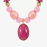 Liz Claiborne Womens Blue 18 Inch Pendant Necklace