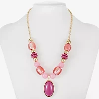 Liz Claiborne Womens Blue 18 Inch Pendant Necklace