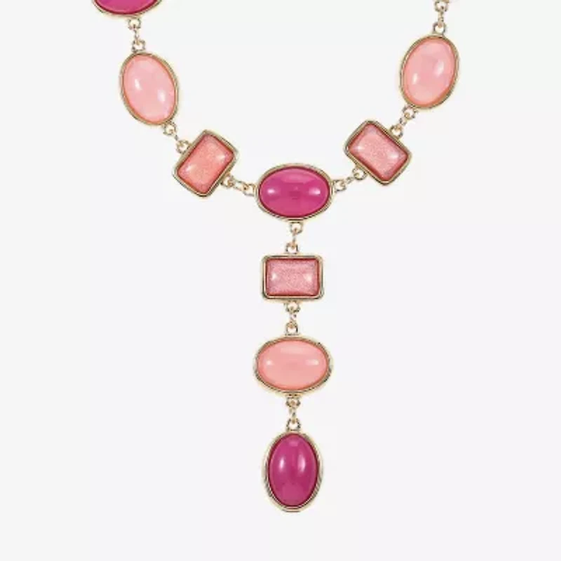 Liz Claiborne Womens Blue 18 Inch Y Necklace