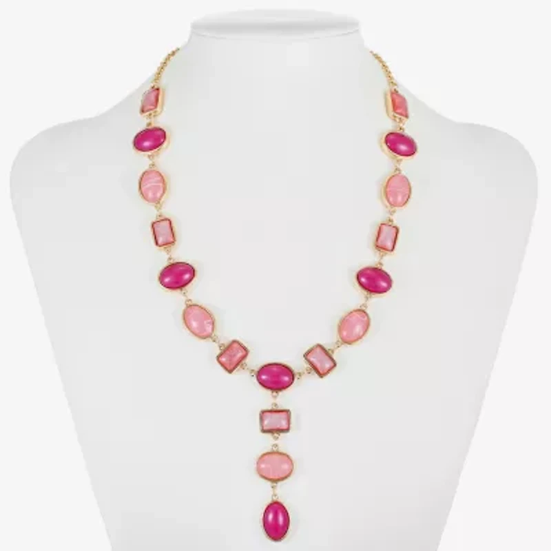 Liz Claiborne Womens Blue 18 Inch Y Necklace