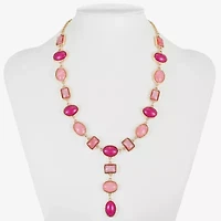 Liz Claiborne Womens Blue 18 Inch Y Necklace