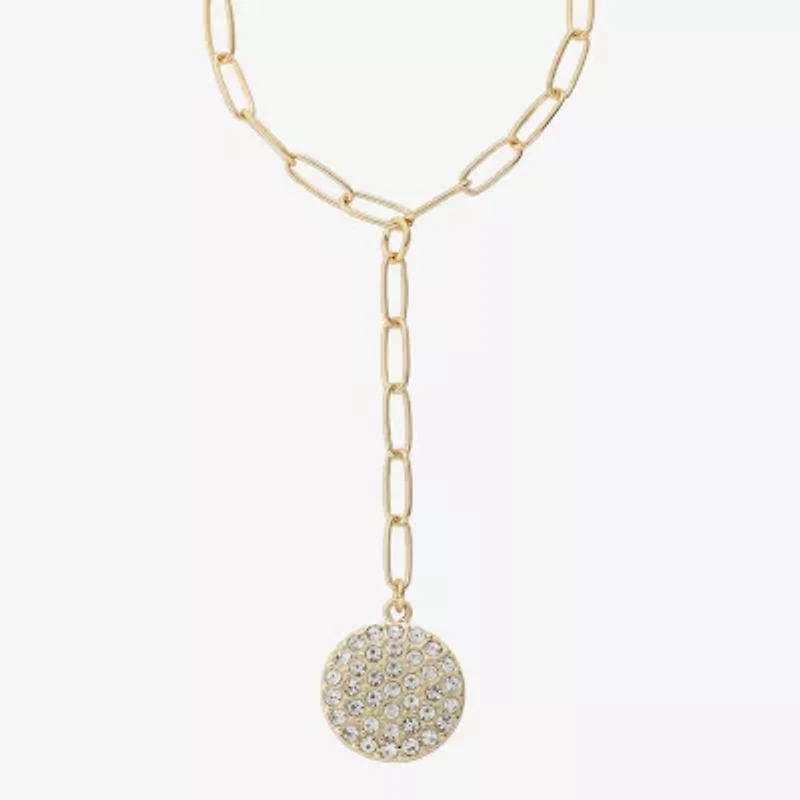 Liz Claiborne Womens Glass 18 Inch Y Necklace
