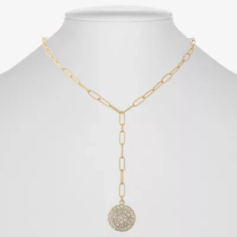 Liz Claiborne Womens Glass 18 Inch Y Necklace