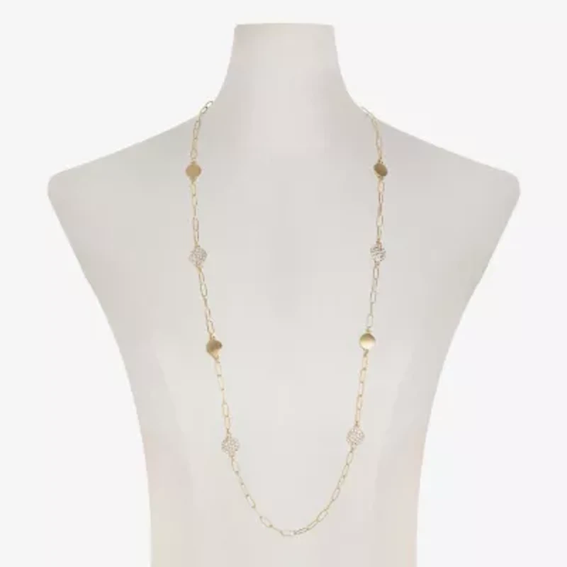 Liz Claiborne Womens Glass 36 Inch Strand Necklace
