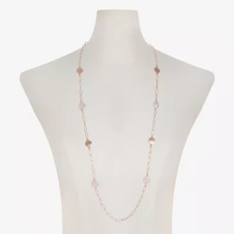 Liz Claiborne Womens Glass 36 Inch Strand Necklace