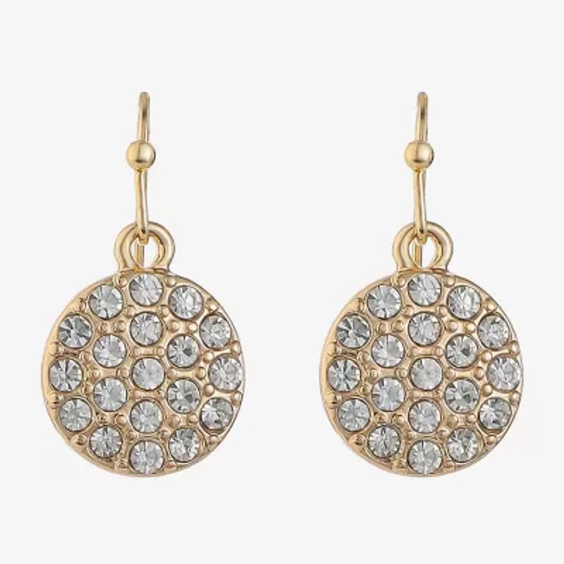 Liz Claiborne Womens Glass Drop Earrings