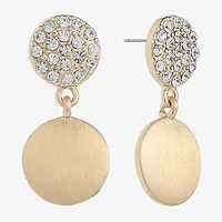 Liz Claiborne Womens Glass Hypoallergenic Drop Earrings