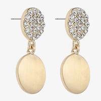 Liz Claiborne Womens Glass Hypoallergenic Drop Earrings