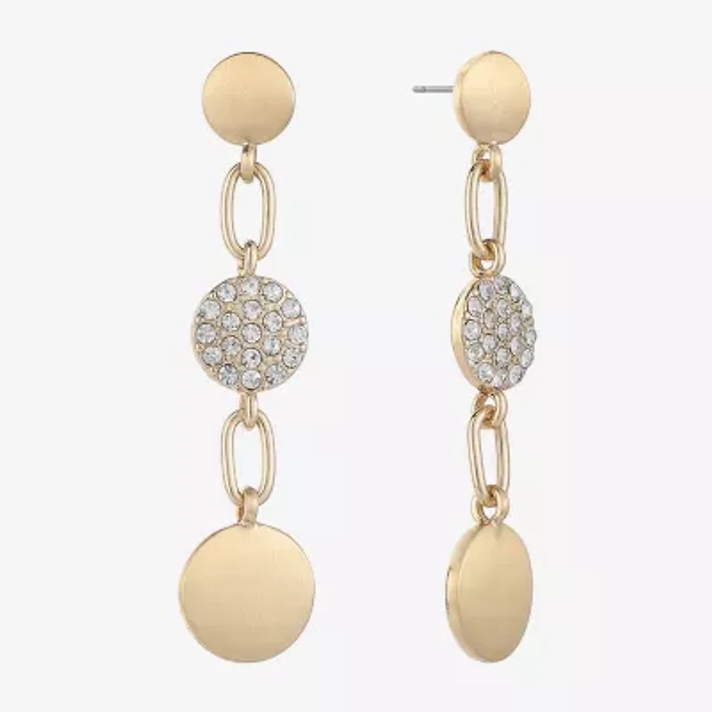 Liz Claiborne Womens Glass Hypoallergenic Drop Earrings