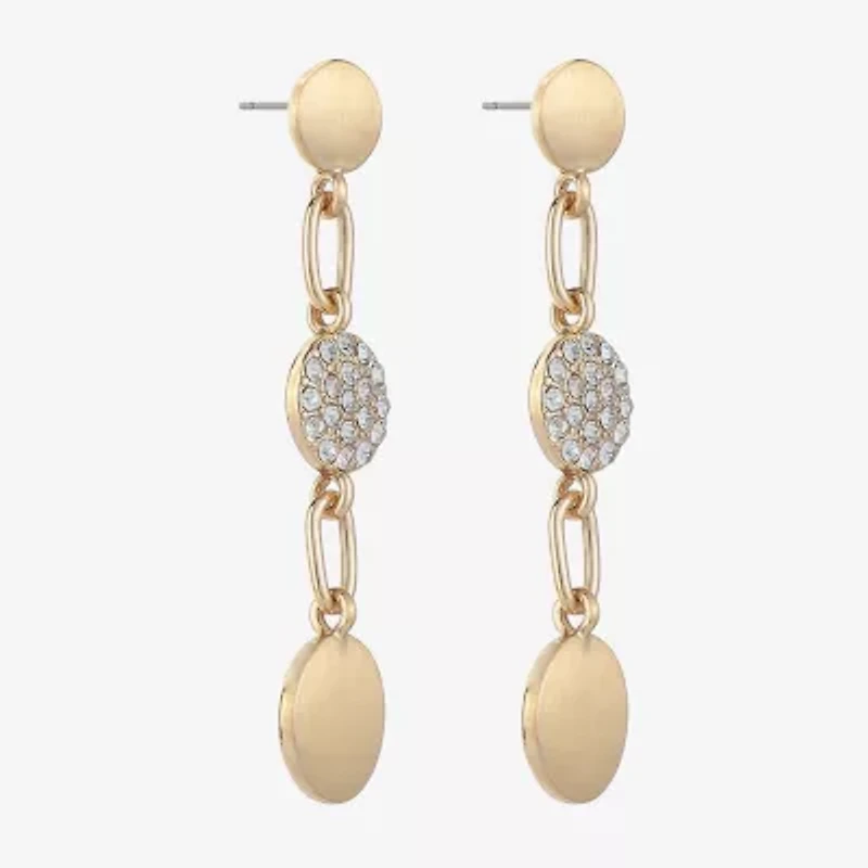 Liz Claiborne Womens Glass Hypoallergenic Drop Earrings