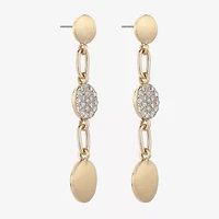 Liz Claiborne Womens Glass Hypoallergenic Drop Earrings