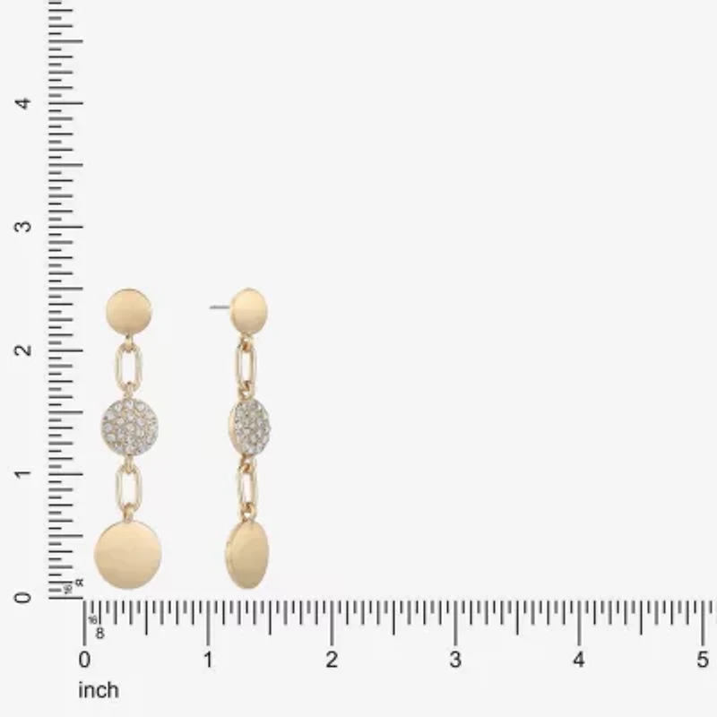 Liz Claiborne Womens Glass Hypoallergenic Drop Earrings