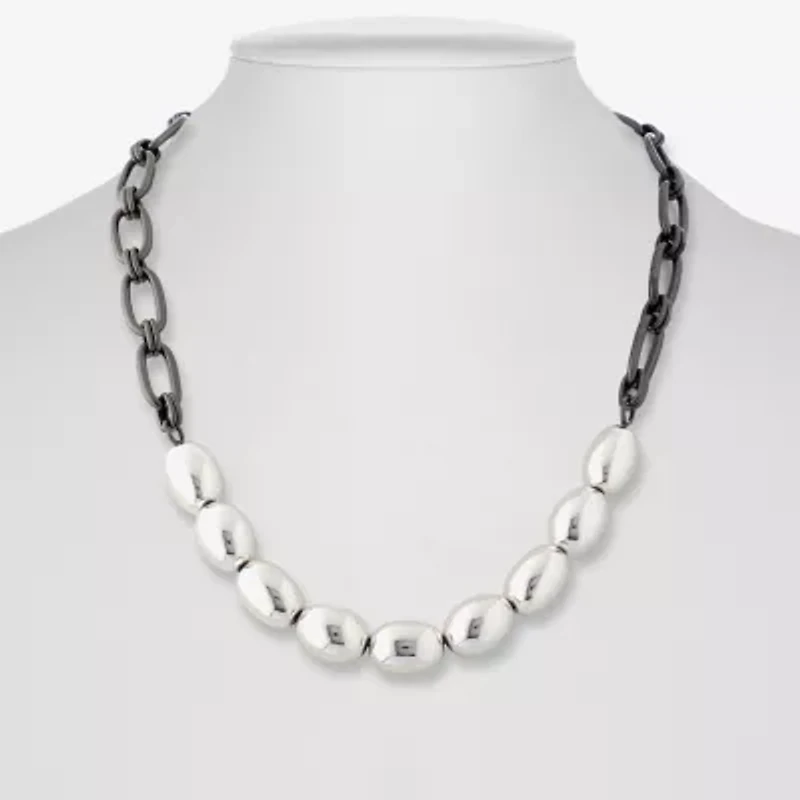 Liz Claiborne Two Tone Womens 17 Inch Collar Necklace