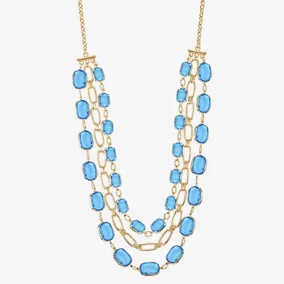 Liz Claiborne Layered Womens 18 Inch Statement Necklace