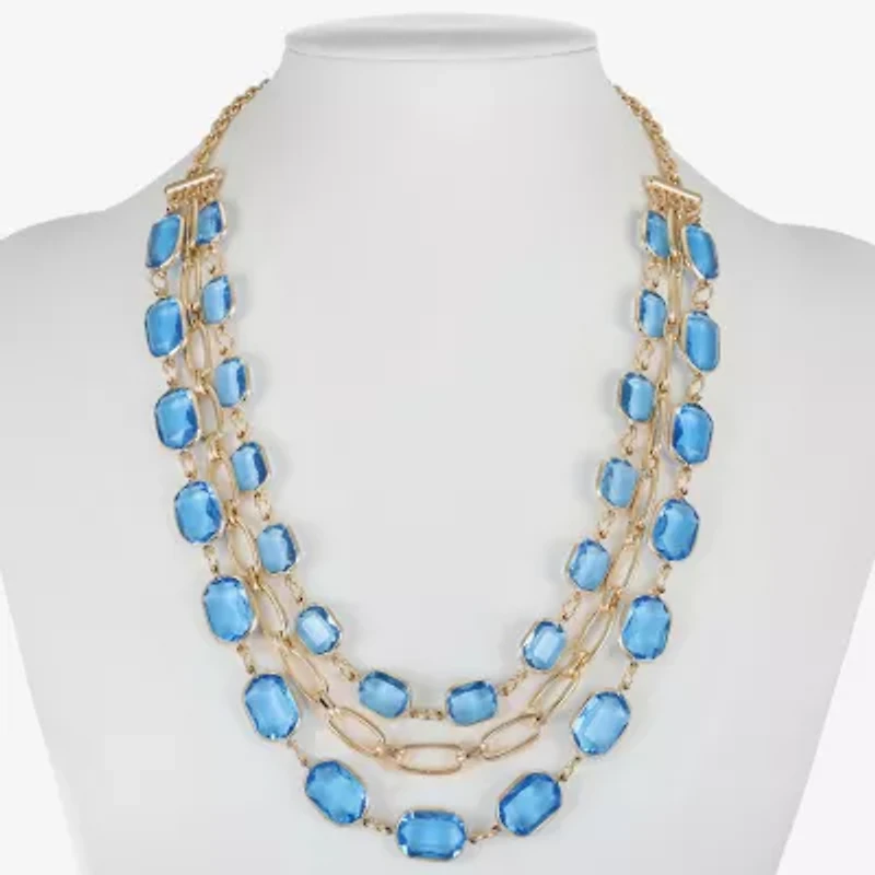 Liz Claiborne Layered Womens 18 Inch Statement Necklace
