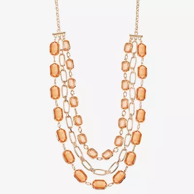 Liz Claiborne Layered Womens 18 Inch Statement Necklace