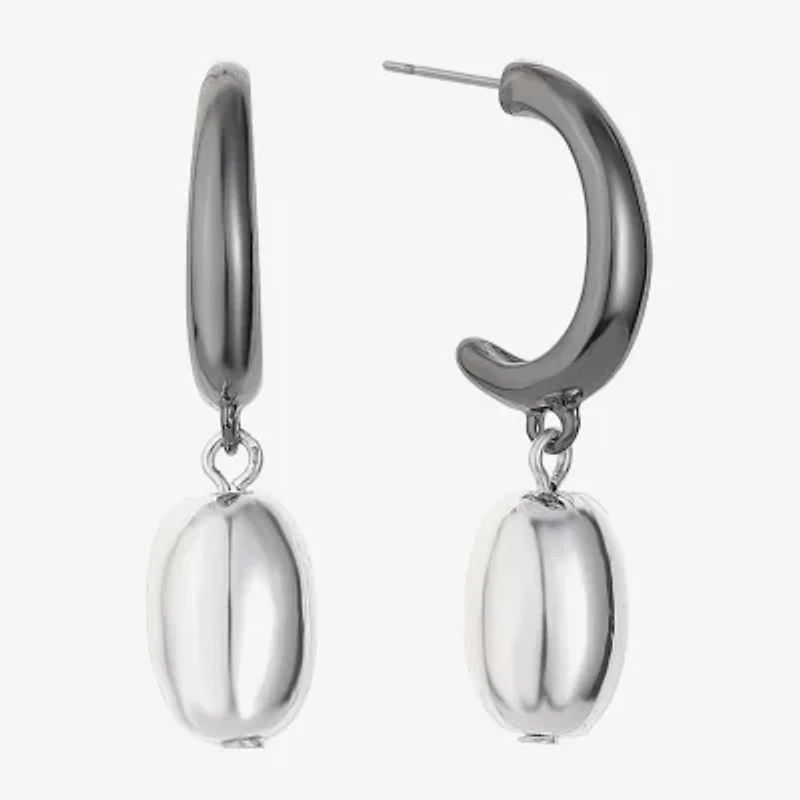 Liz Claiborne Two Tone Womens Hypoallergenic Drop Earrings