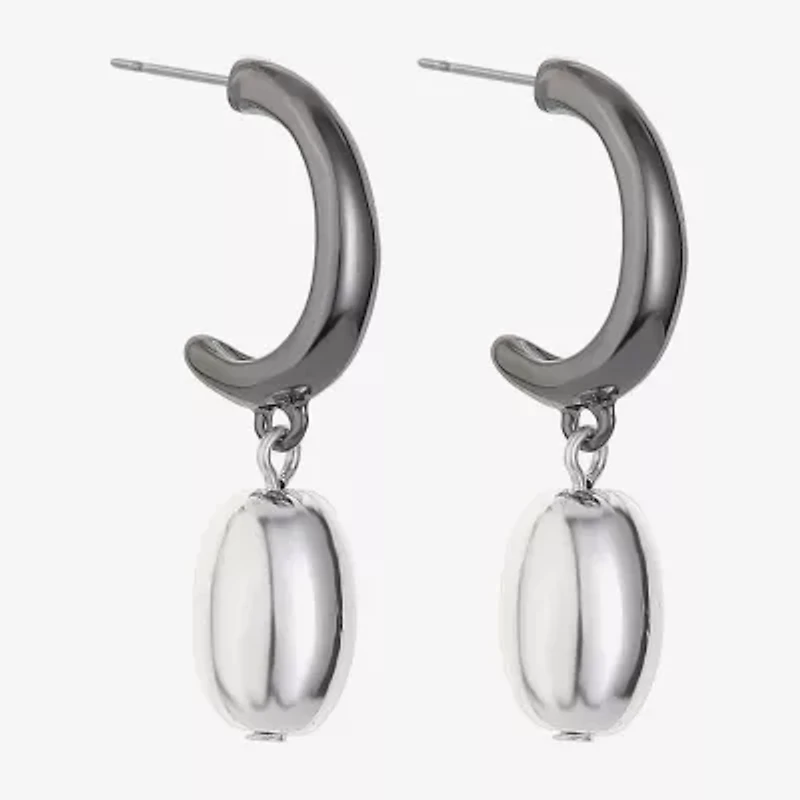 Liz Claiborne Two Tone Womens Hypoallergenic Drop Earrings