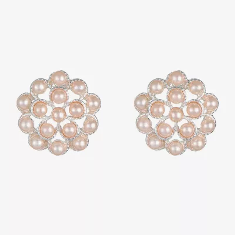 Monet Jewelry Timeless Simulated Pearl 17mm Round Stud Earrings