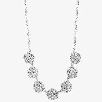 Monet Jewelry Timeless Rose Womens 17 Inch Collar Necklace