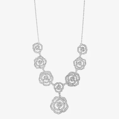 Monet Jewelry Timeless Rose Womens Glass 18 Inch Y Necklace