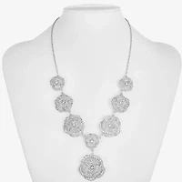 Monet Jewelry Timeless Rose Womens Glass 18 Inch Y Necklace