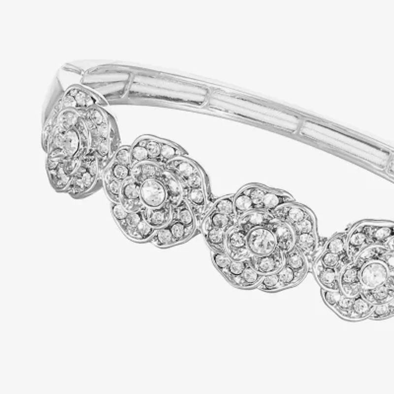 Monet Jewelry Timeless Rose Womens Glass Flower Stretch Bracelet