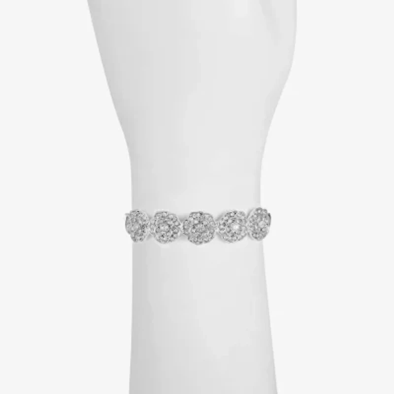Monet Jewelry Timeless Rose Womens Glass Flower Stretch Bracelet