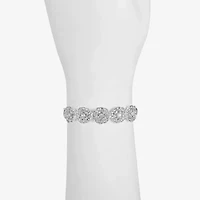 Monet Jewelry Timeless Rose Womens Glass Flower Stretch Bracelet