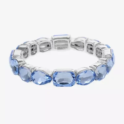 Monet Jewelry Womens Glass Oval Stretch Bracelet