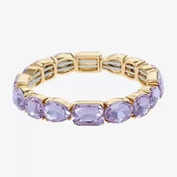 Monet Jewelry Womens Glass Oval Stretch Bracelet
