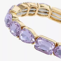 Monet Jewelry Womens Glass Oval Stretch Bracelet