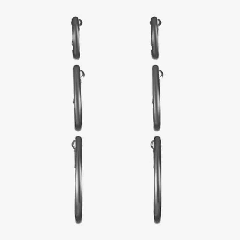 Liz Claiborne Hoop Womens Hypoallergenic 3 Pair Earring Set