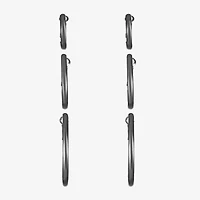 Liz Claiborne Hoop Womens Hypoallergenic 3 Pair Earring Set
