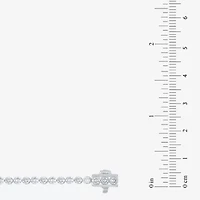 Floating Diamonds (F / Vs2) Womens 5 CT. T.W. Lab Grown White Diamond 14K White Gold 7.25 Inch Tennis Bracelet