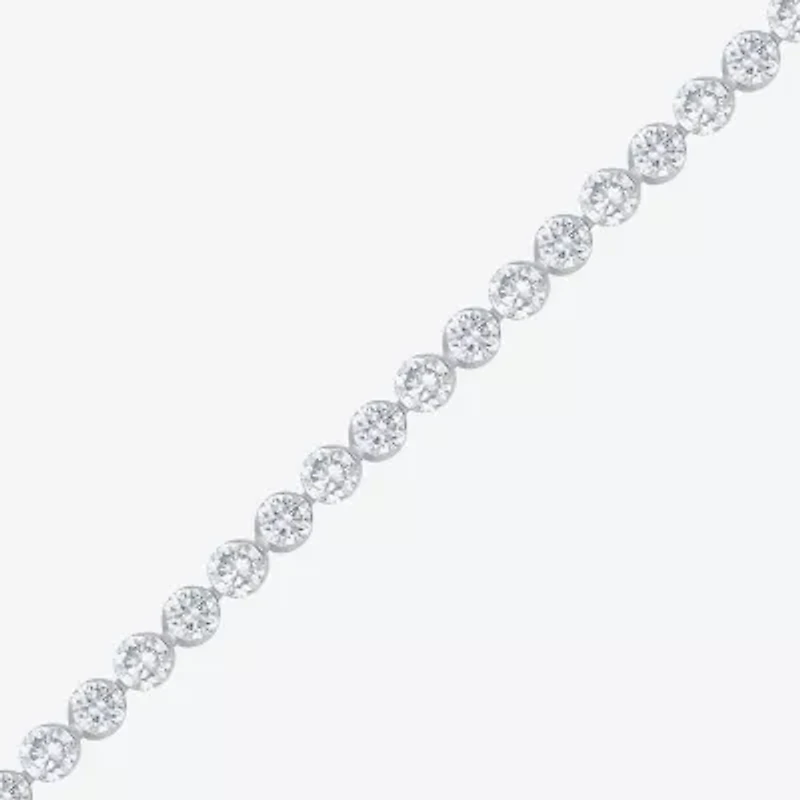 Floating Diamonds (F / Vs2) Womens 5 CT. T.W. Lab Grown White Diamond 14K White Gold 7.25 Inch Tennis Bracelet