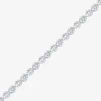 Floating Diamonds (F / Vs2) Womens 5 CT. T.W. Lab Grown White Diamond 14K White Gold 7.25 Inch Tennis Bracelet