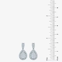 Diamond Blossom (H-I / I1) Womens 1 CT. T.W. Lab Grown White Diamond 10K White Gold Pear Drop Earrings