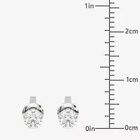 Floating Diamonds (F / Vs2) 1/2 CT. T.W. Lab Grown White Diamond 14K White Gold 4.2mm Round Stud Earrings