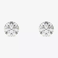 Floating Diamonds (F / Vs2) 1 CT. T.W. Lab Grown White Diamond 14K White Gold 5.4mm Round Stud Earrings