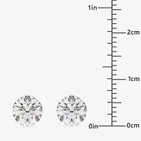 Floating Diamonds (F / Vs2) 2 CT. T.W. Lab Grown White Diamond 14K White Gold 6.7mm Round Stud Earrings