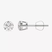 Floating Diamonds (F / Vs2) 2 CT. T.W. Lab Grown White Diamond 14K White Gold 6.7mm Round Stud Earrings