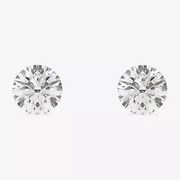 Floating Diamonds (F / Vs2) 2 CT. T.W. Lab Grown White Diamond 14K White Gold 6.7mm Round Stud Earrings