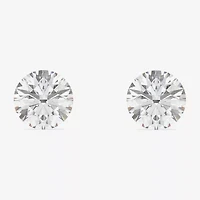 Floating Diamonds (F / Vs2) 3 CT. T.W. Lab Grown White Diamond 14K White Gold 7.9mm Round Stud Earrings